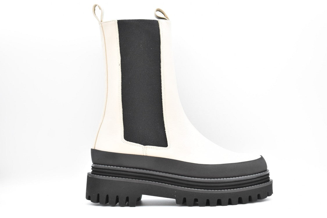 Paloma Barceló Platform Flat Shoes With Contrasting Elastic Panel