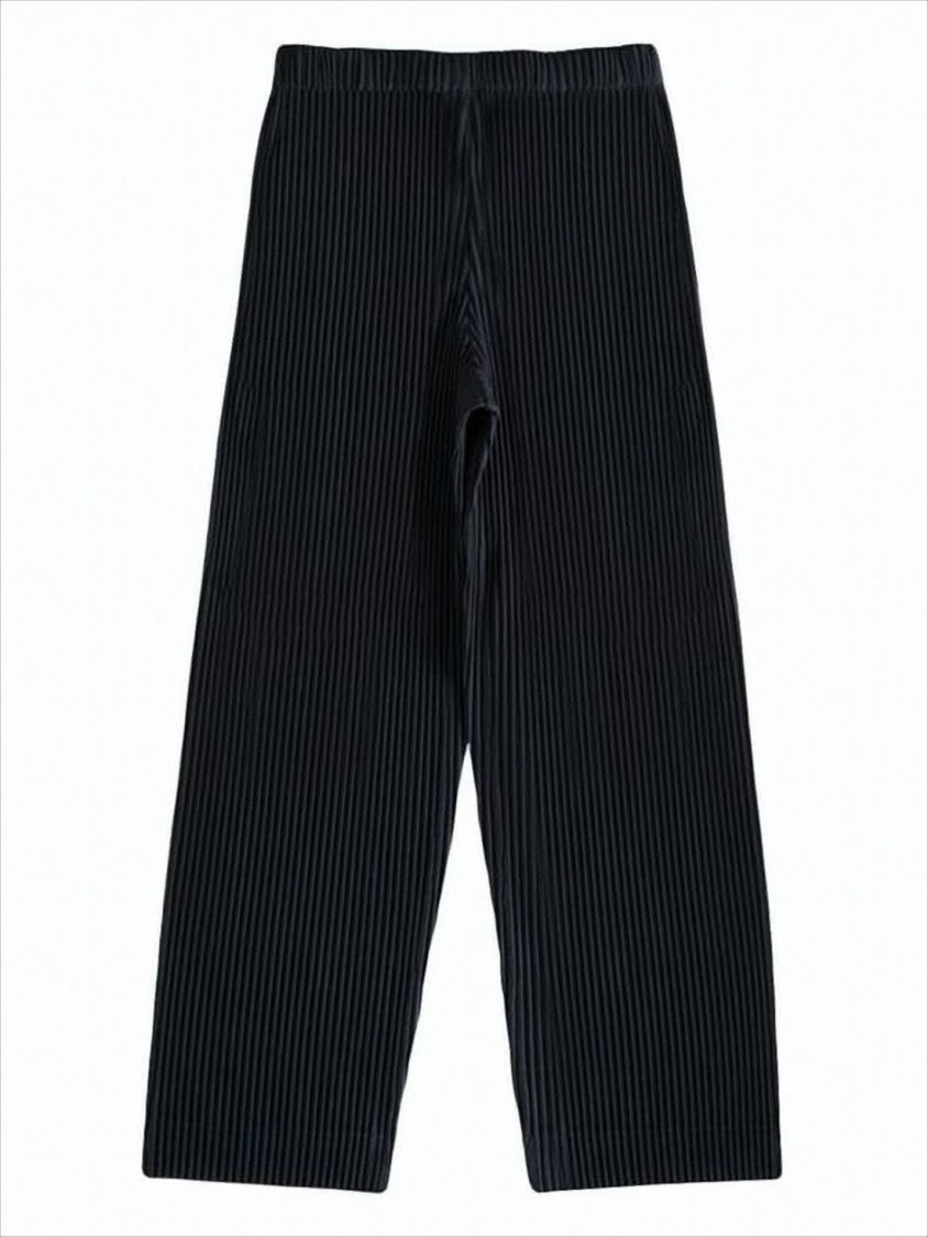 Homme Plissé Issey Miyake Wide-Leg Pleated Textured Pants With Cropped Length