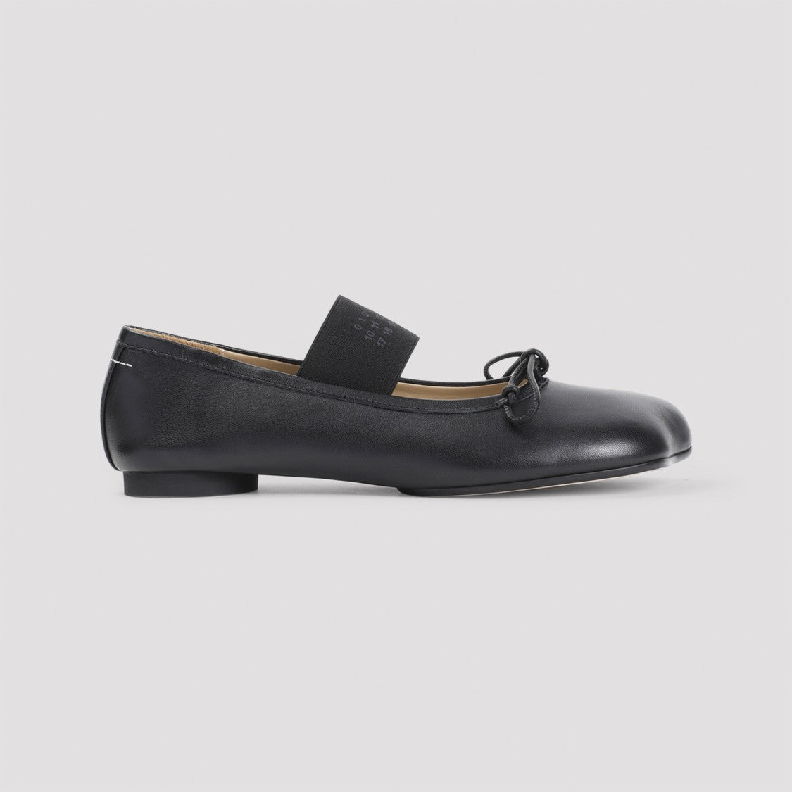 Mm6 By Maison Margiela Black Leather Ballerinas