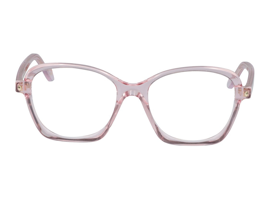 Kador Pink Trilly Glamour-V Gold Translucent Square Eyeglasses