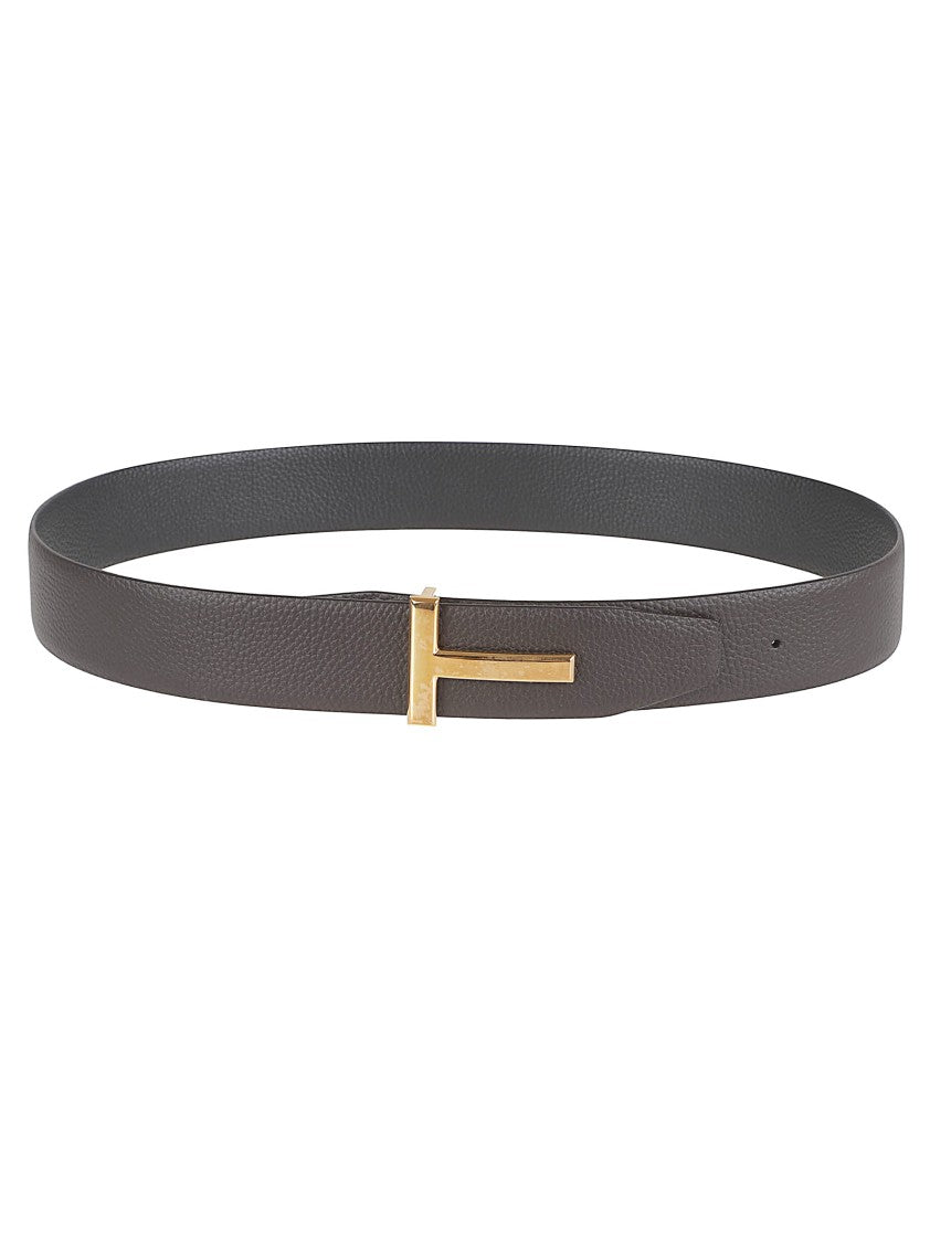Tom Ford Reversible Calf Leather Belt With T-Shaped Buckle