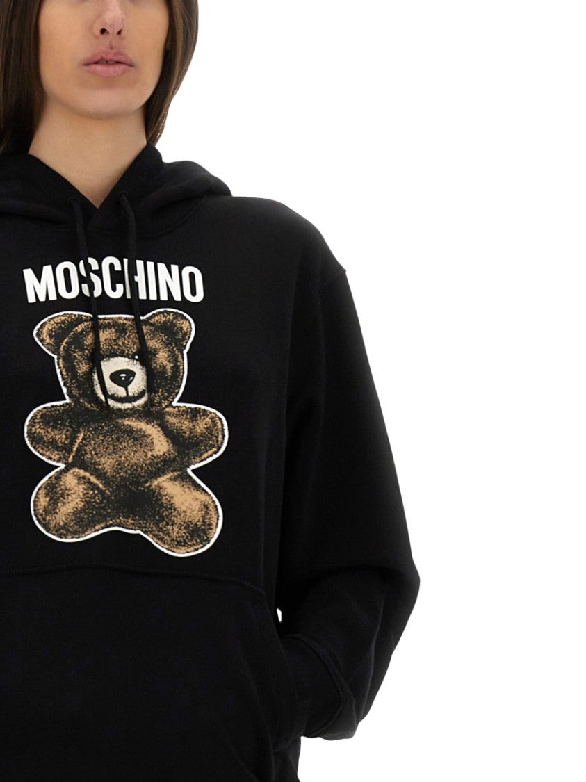Moschino Relaxed Fit Black Hoodie