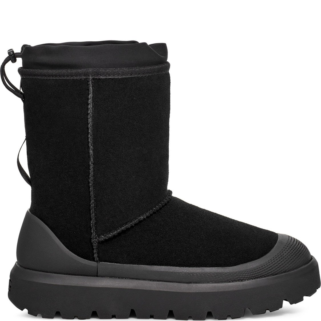 Ugg Black Leather Recycled Wool Boots