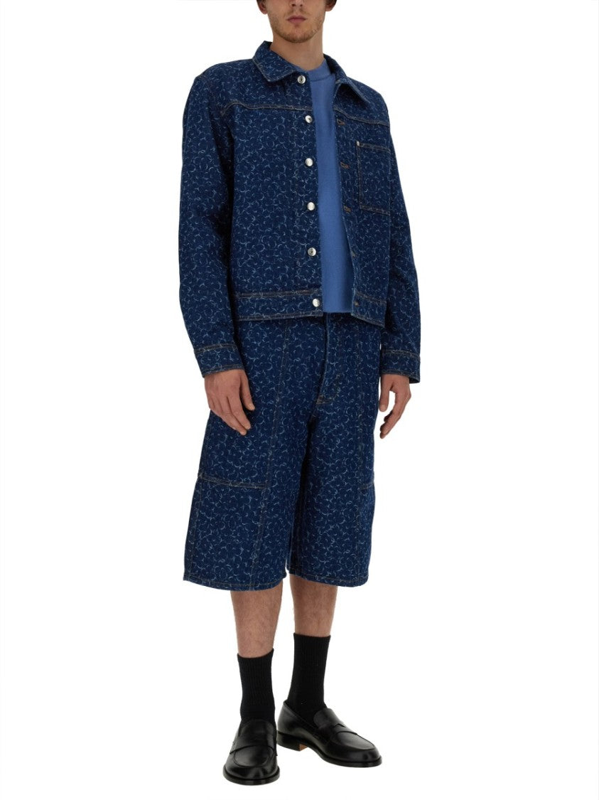 Maison Kitsuné Cropped Denim Jacket