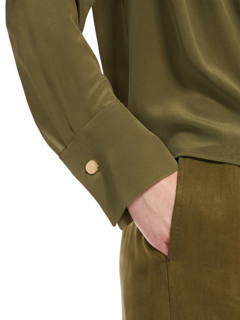 Max Mara Wrap-Style Blouse With Deep V-Neck