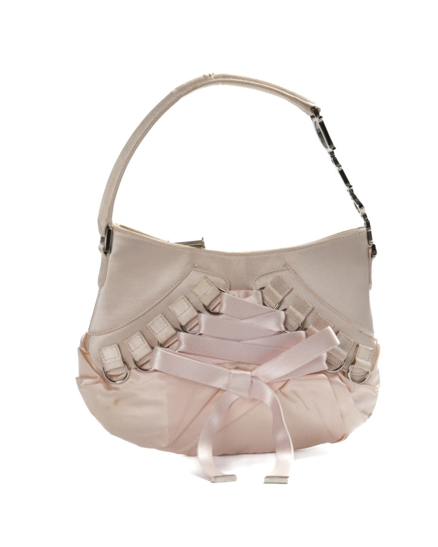 Dior Pink Satin Saddle Ballerina Handbag