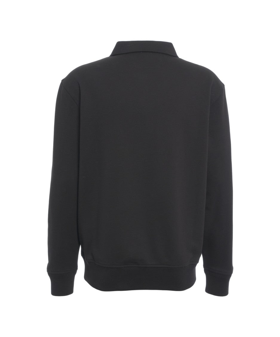C.P. Company Polo-Collar Half-Zip Sweatshirt With Ribbed Details