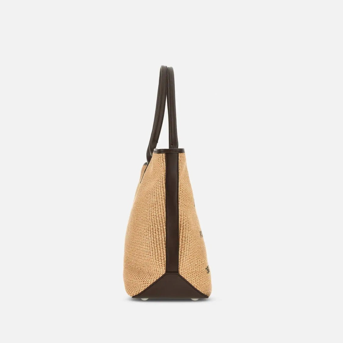 Hogan Beige Address Shopping Media Raffia Shopping Bag