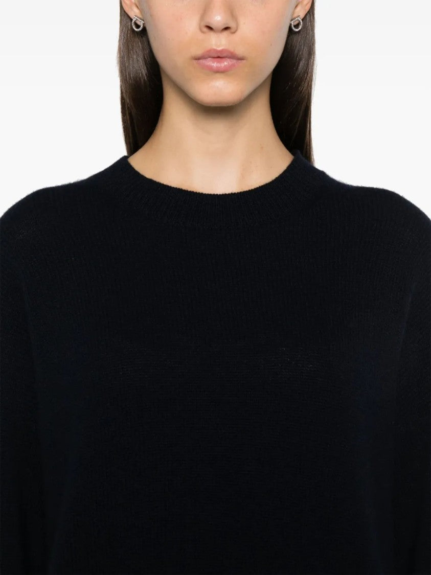 Allude Plush Wool And Cashmere Sweater With Relaxed Fit