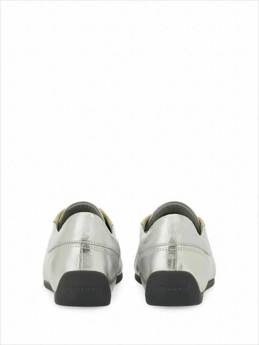 Paloma Wool Smooth Leather Sneakers With Metallic Finish