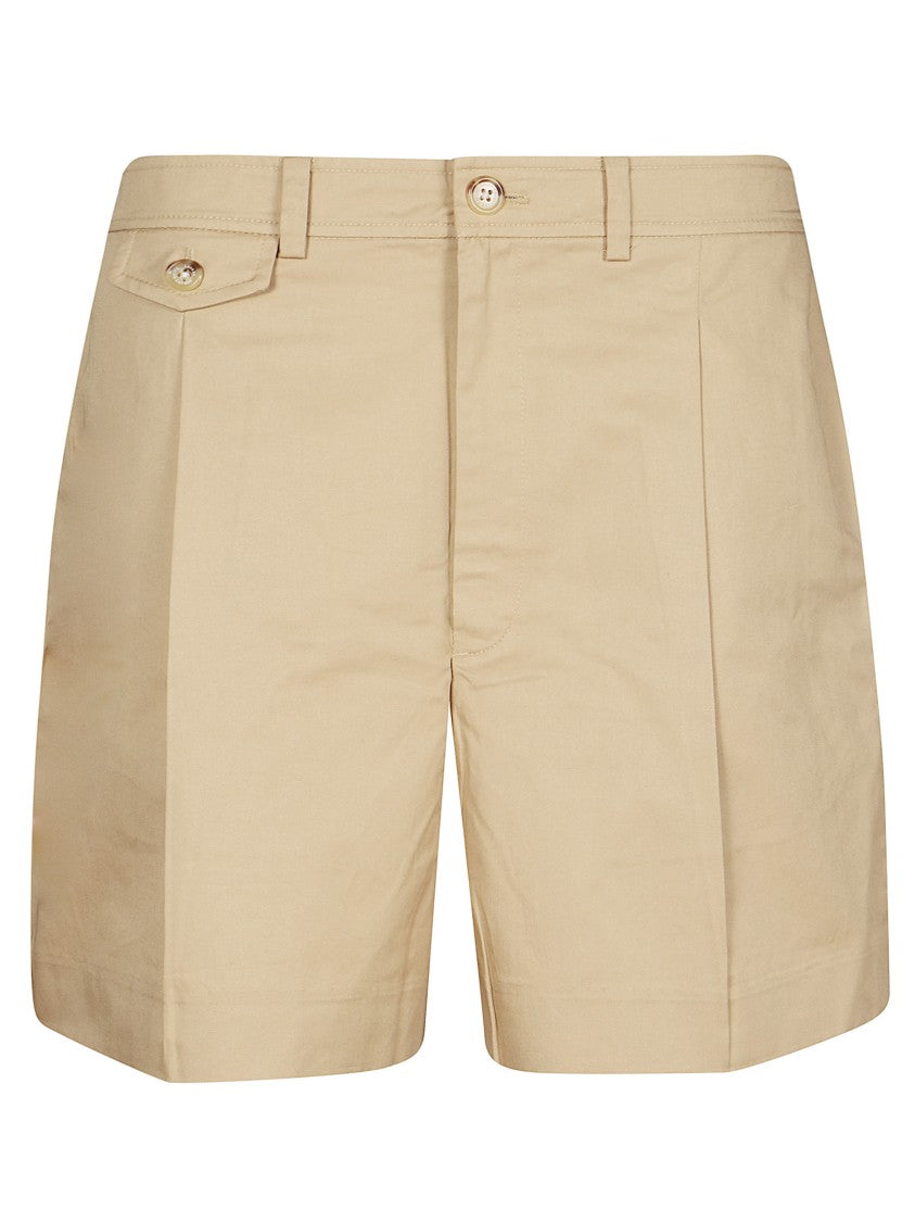 Lauren Ralph Lauren Light Beige Wide-Leg Pleated Shorts