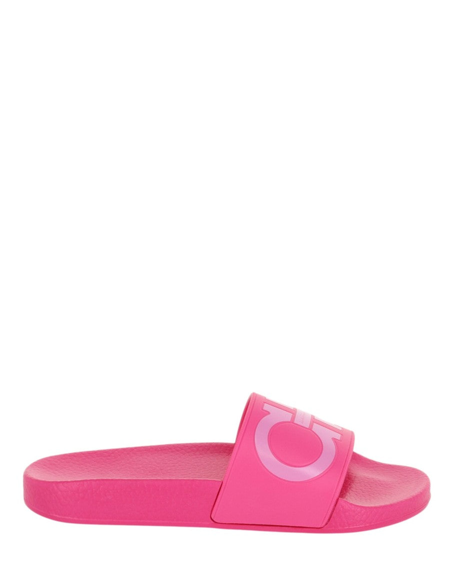 Ferragamo Groovy Dual Gancini Slides