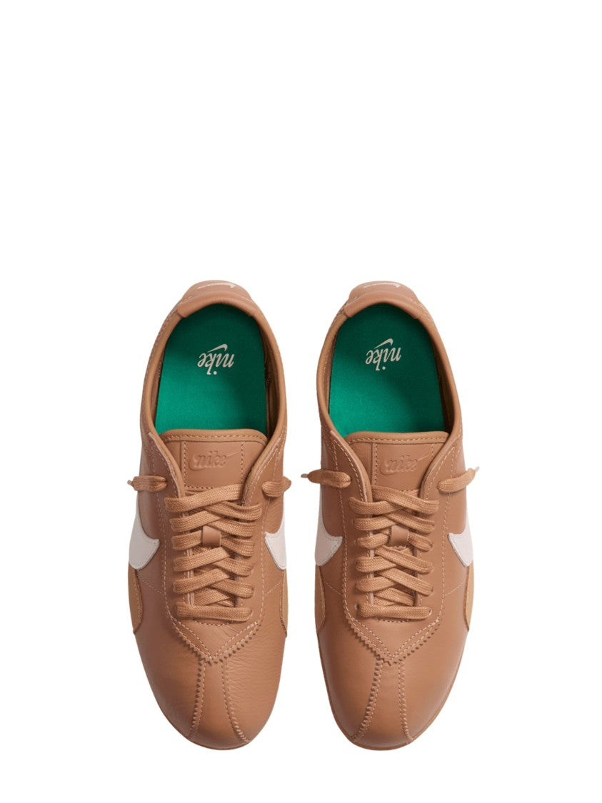 Nike Brown Low-Profile Textured Sole Leather Sneakers