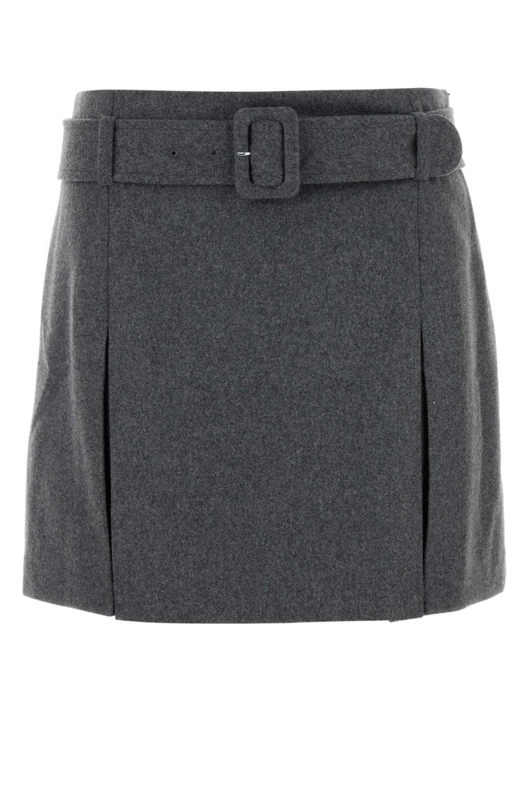A.P.C. Grey Flannel Cecile Mini Skirt