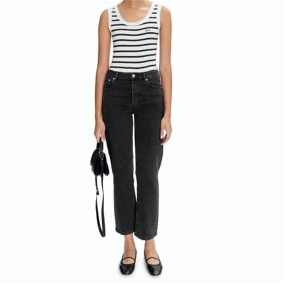 A.P.C. High-Waisted Straight-Leg Denim Pants