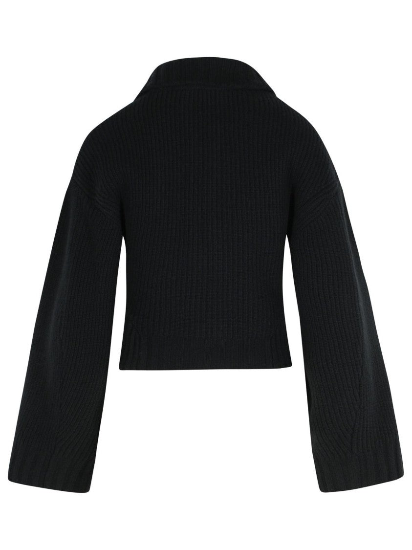 The Attico Black Wool And Cashmere Sweater