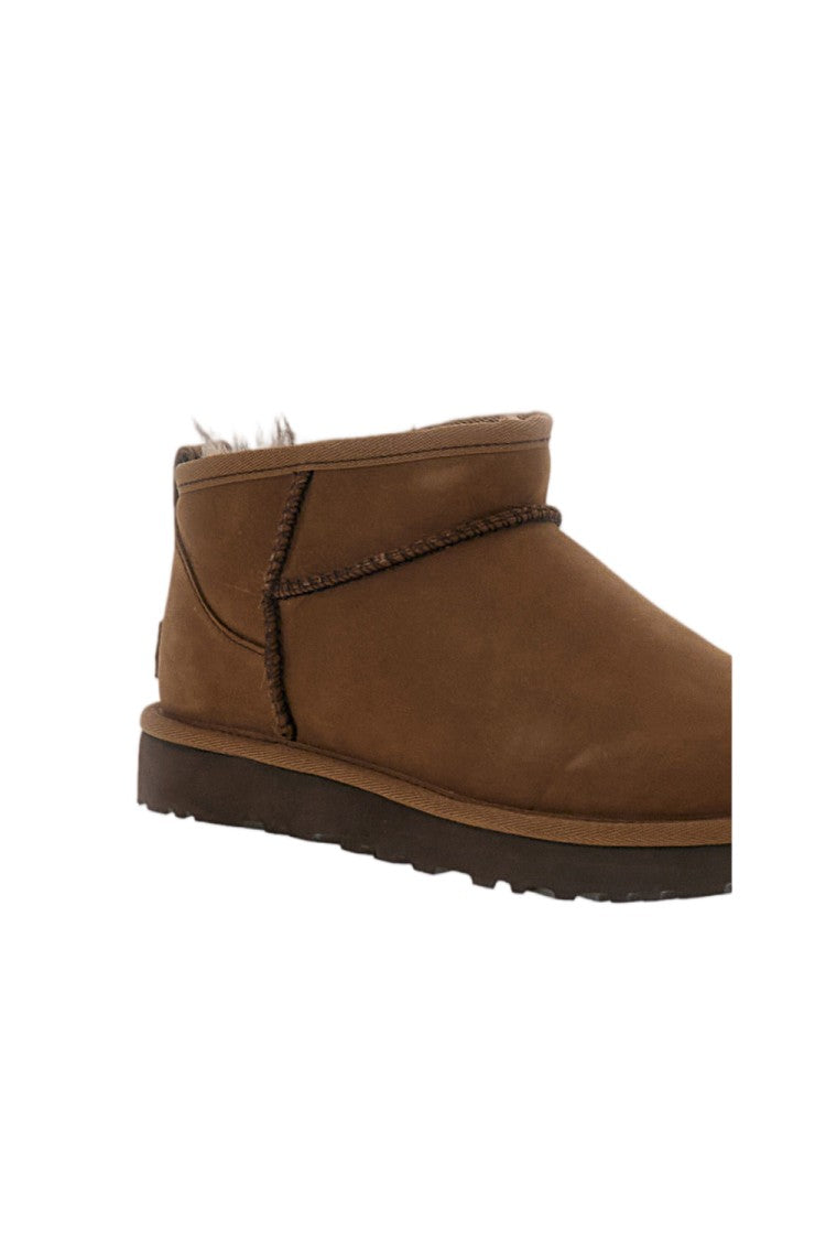Ugg Brown Classic Ultra Mini Nubuck Boots