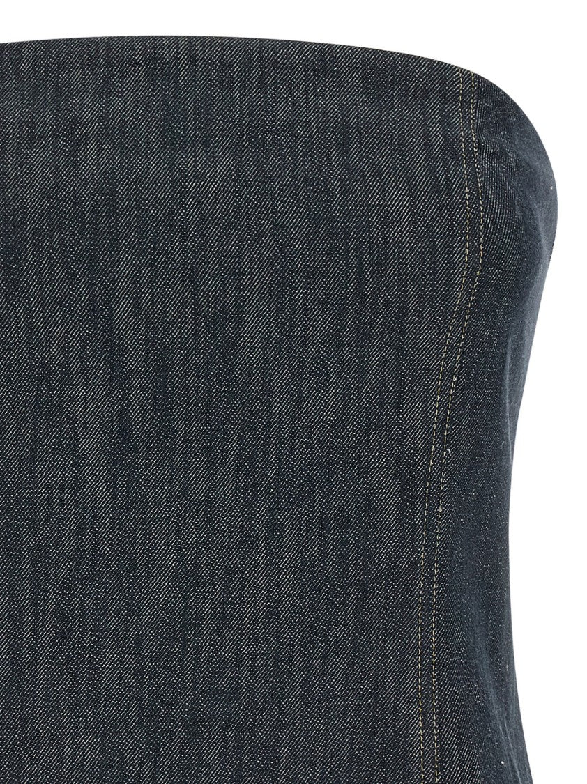 Brunello Cucinelli Sleeveless Cotton Denim Top