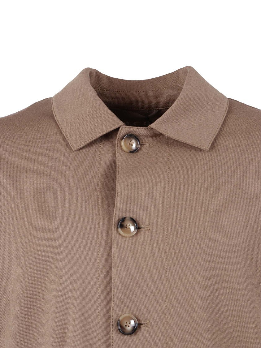 Circolo 1901 Brown Minimalist Shirt Casual Jacket