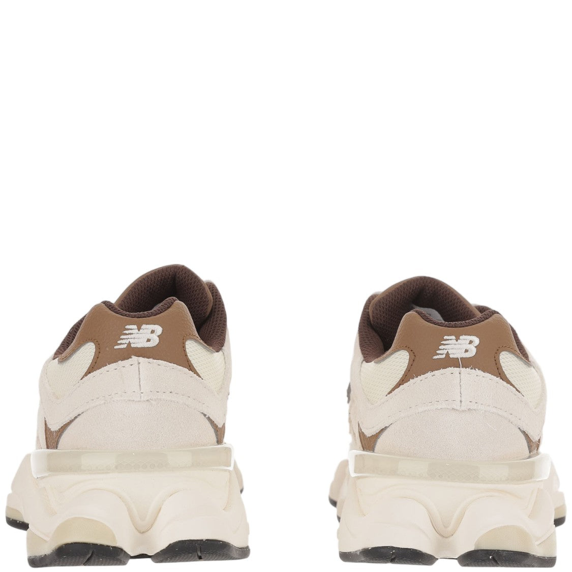 New Balance U90603eg White Brown Suede Mesh Chunky Sneakers