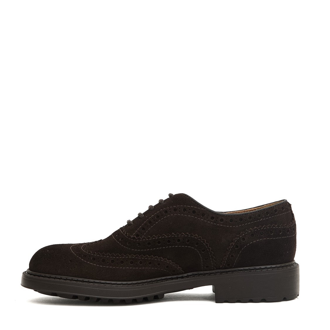 Doucal's Brown Suede Swallowtail Oxfords