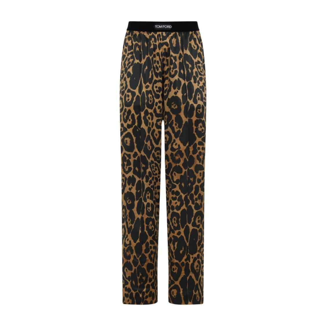 Tom Ford Leopard Camel Silk Pants
