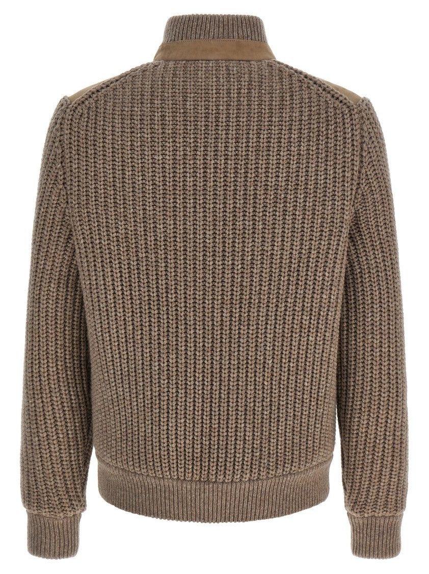 Brunello Cucinelli Shearling Bomber Jacket