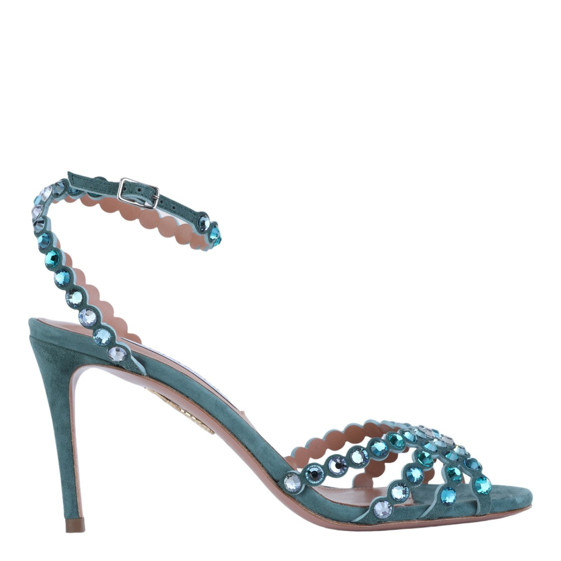 Aquazzura High-Heeled Sandals With Scalloped Straps