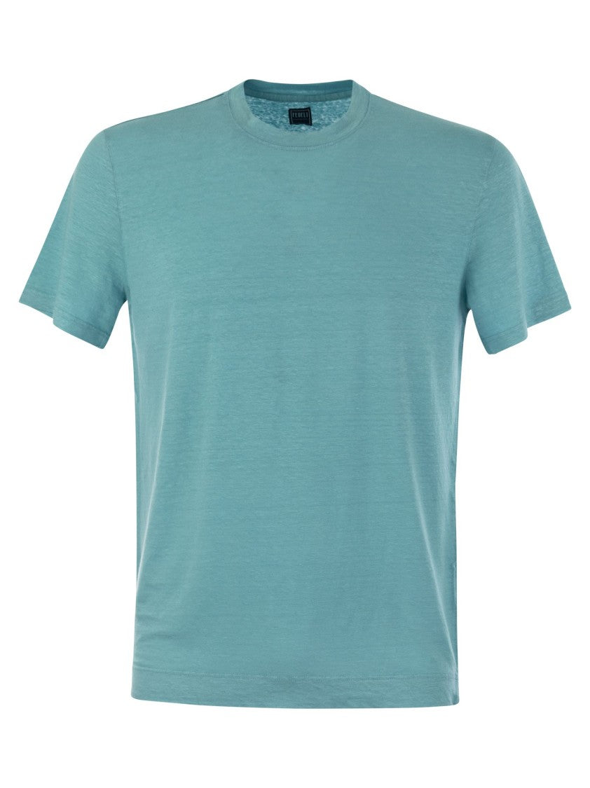 Fedeli Garment-Dyed Linen And Elastane Blend T-Shirt