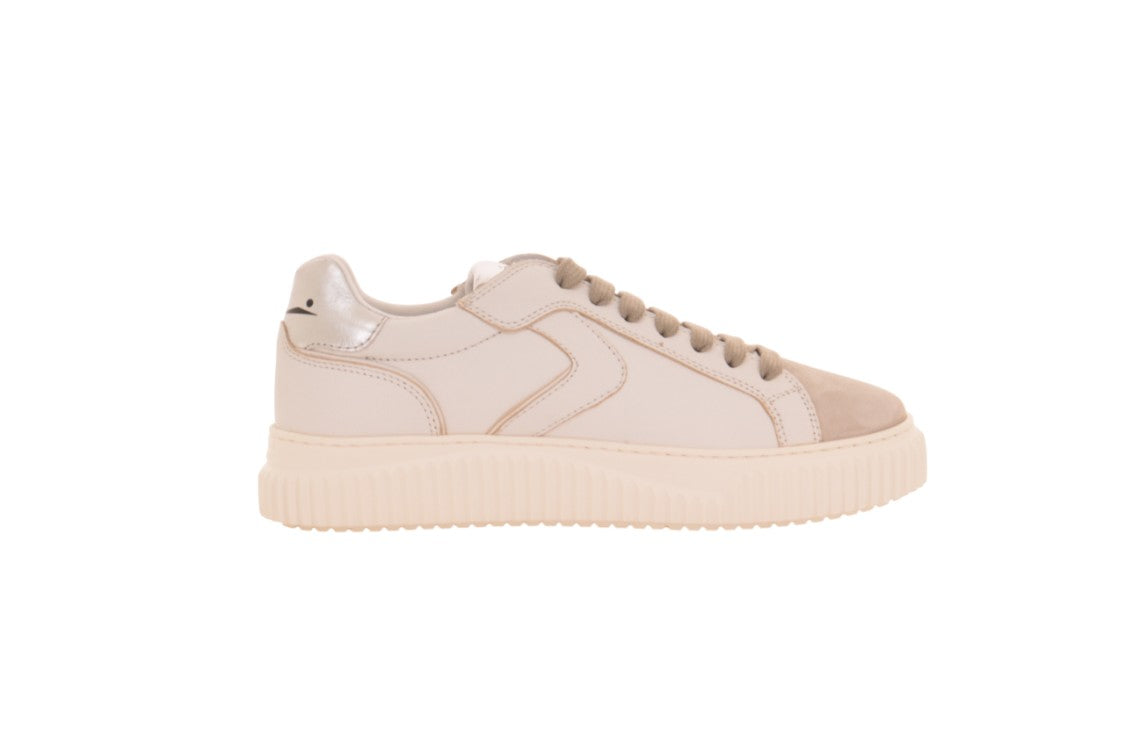 Voile Blanche Soft Calfskin Sneakers With Personalized Patch
