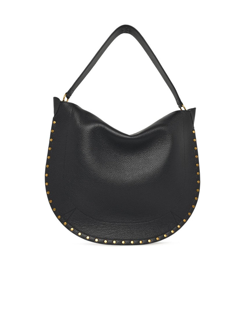Isabel Marant 'Oskan Soft' Black Leather Hobo Bag