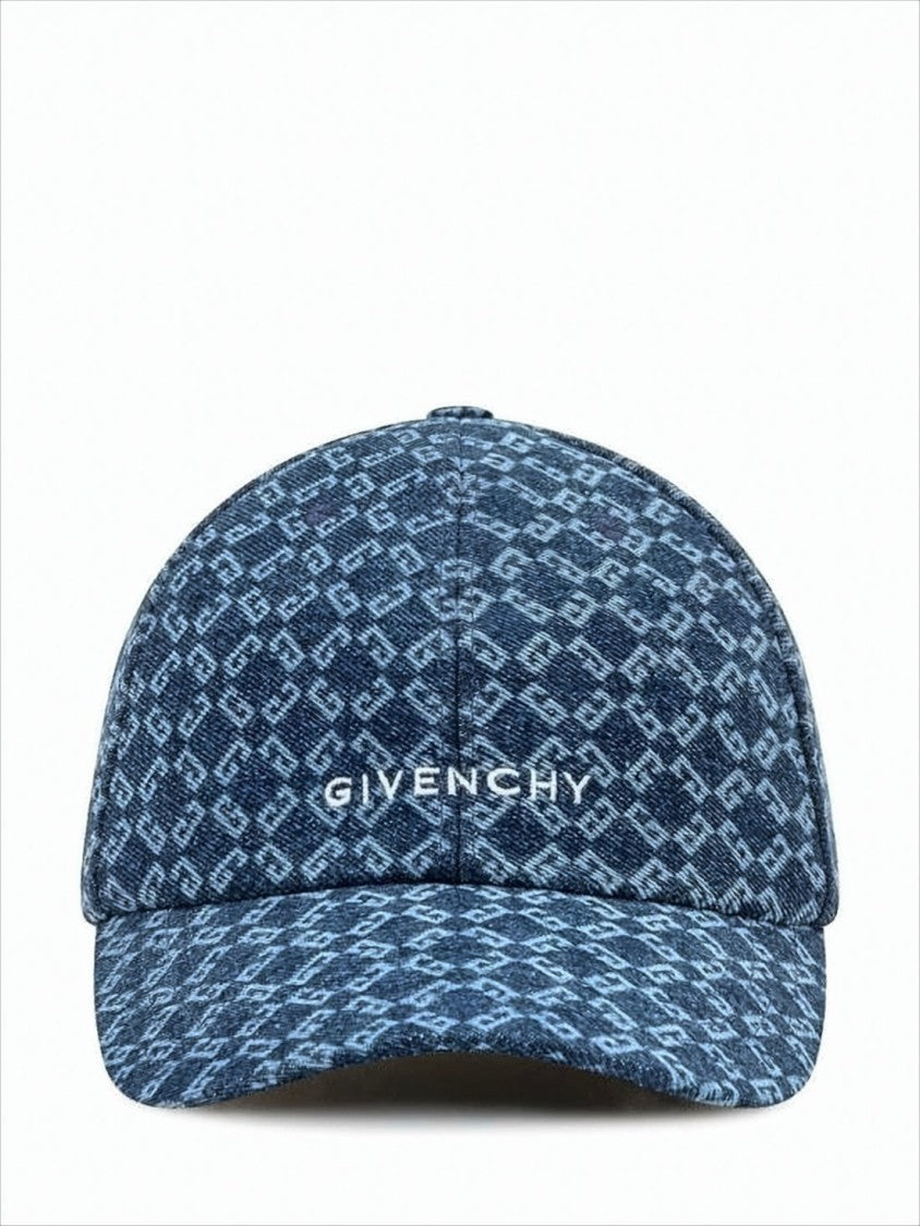 Givenchy Intricately Patterned Blue Baseball Cap