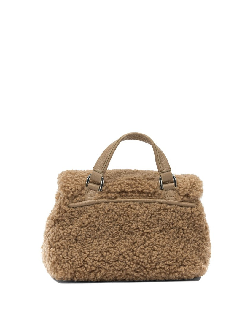 Zanellato Spacious Brown Fabric Shoulder Bag