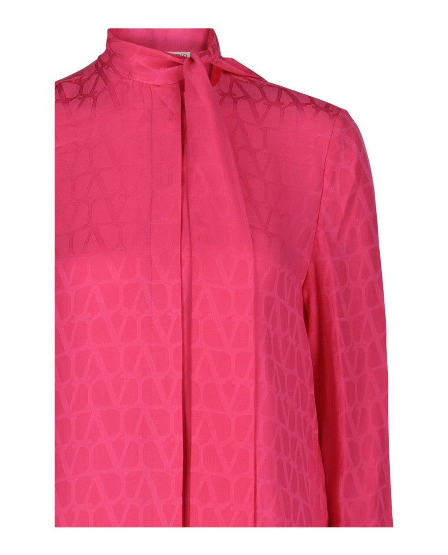 Valentino Toile Iconographe Silk Jacquard Blouse