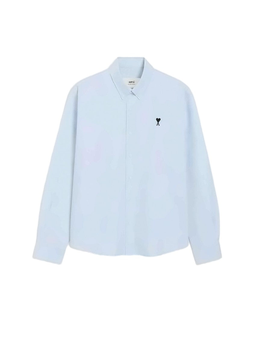 Ami Paris Light Blue Pinstripe Long Sleeve Shirt