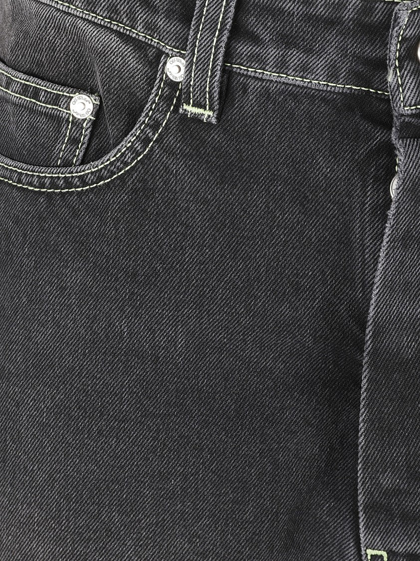 Off-White Relaxed Fit Cropped Jeans