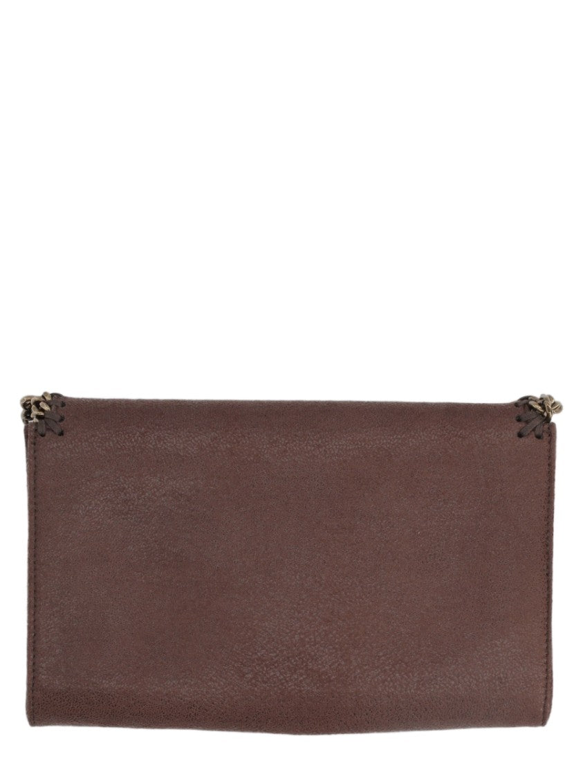 Stella Mccartney Mini Flap Clutch With Whipstitch Detailing And Chain Strap