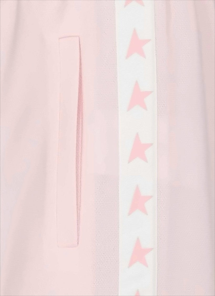 Golden Goose Relaxed Fit Pink Track Pants With Star Motifs