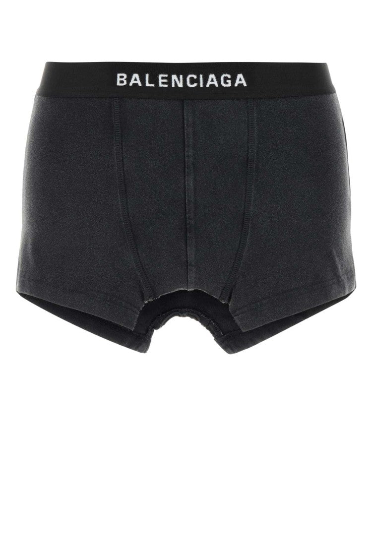 Balenciaga Slate Stretch Cotton Mini Skirt