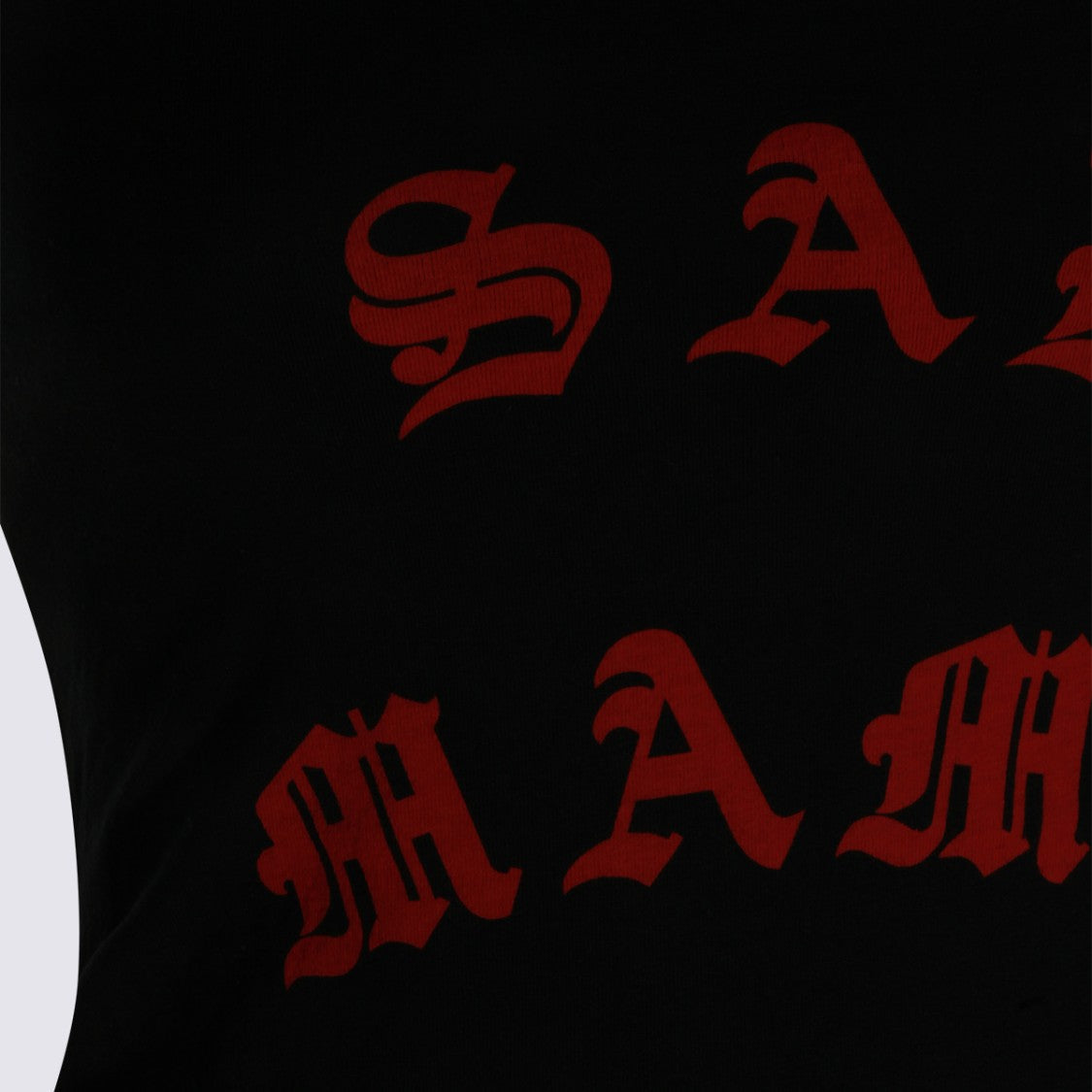 Willy Chavarria Fitted Black Camisole With Gothic Lettering