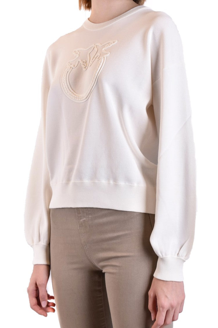 Pinko White Cotton Sweater