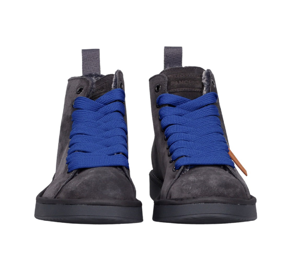 Panchic Grey Leather Shoes