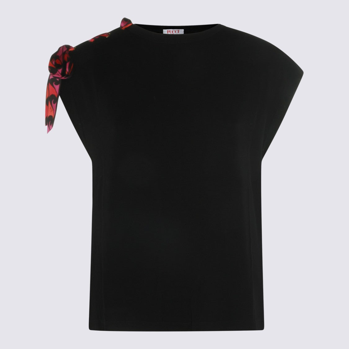 Emilio Pucci Short-Sleeve Top With Decorative Bow Accent