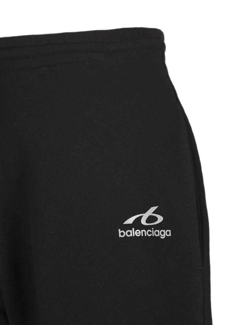 Balenciaga Baggy Black Sweatpants With Adjustable Waistband And Side Pockets