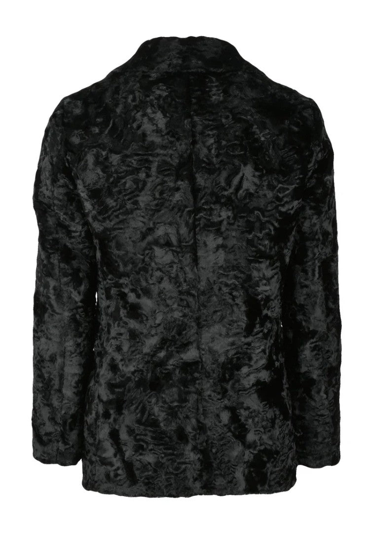 Michele Paoloni Faux Fur Coat - Black