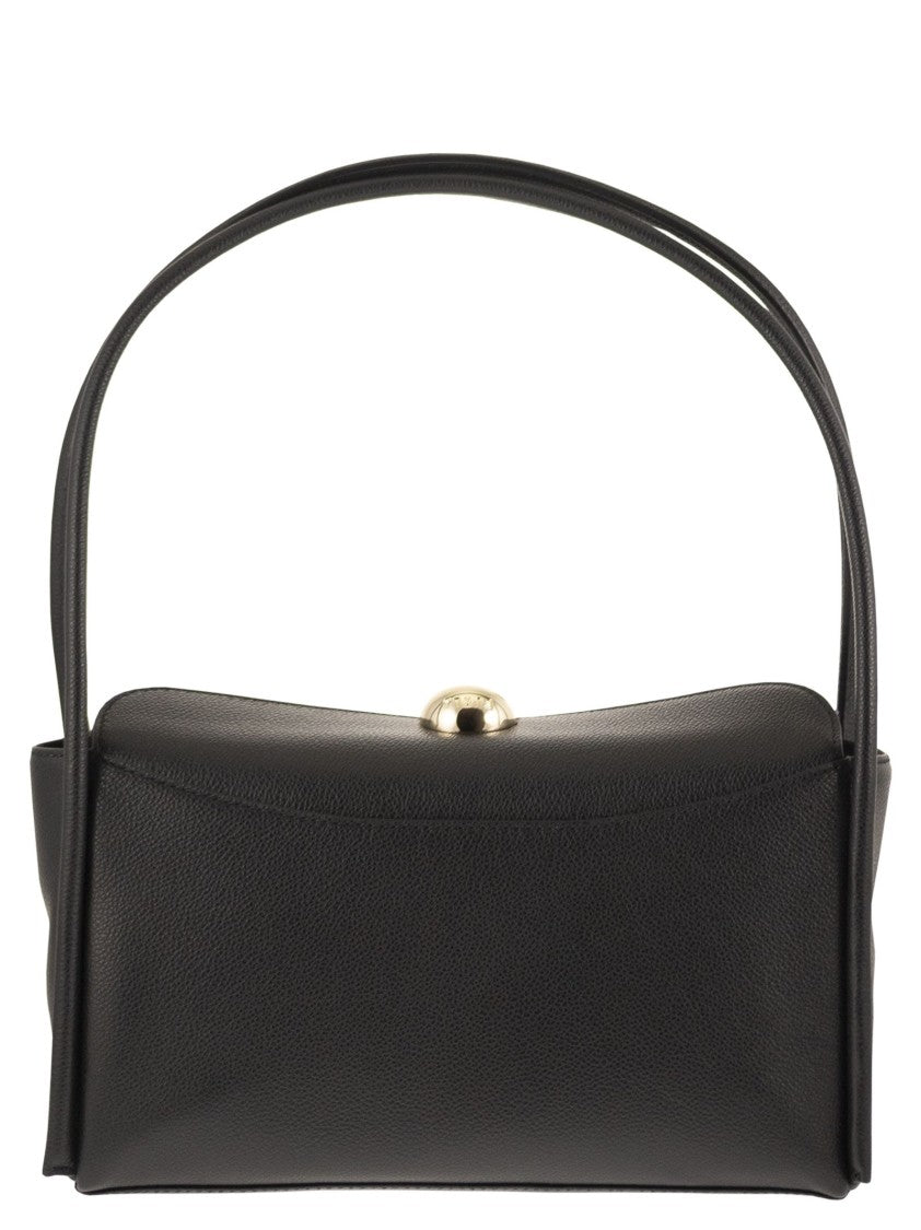 Furla Structured Calfskin Leather Satchel With Sfera Hardware