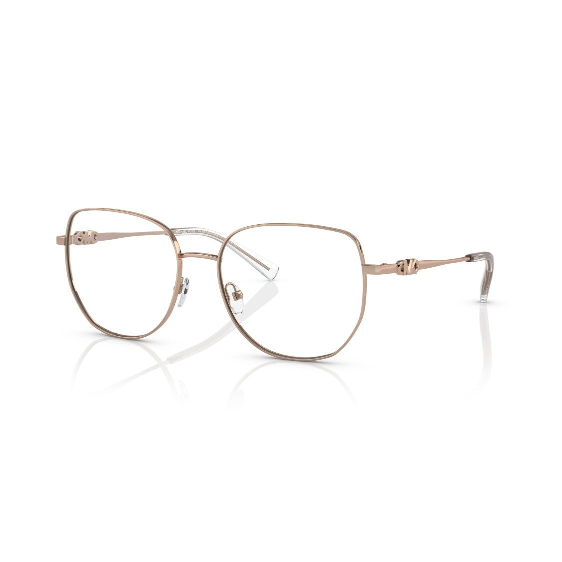 Michael Kors 0Mk3062 Square Thin Metal Frame Eyeglasses With Cut-Out Temples