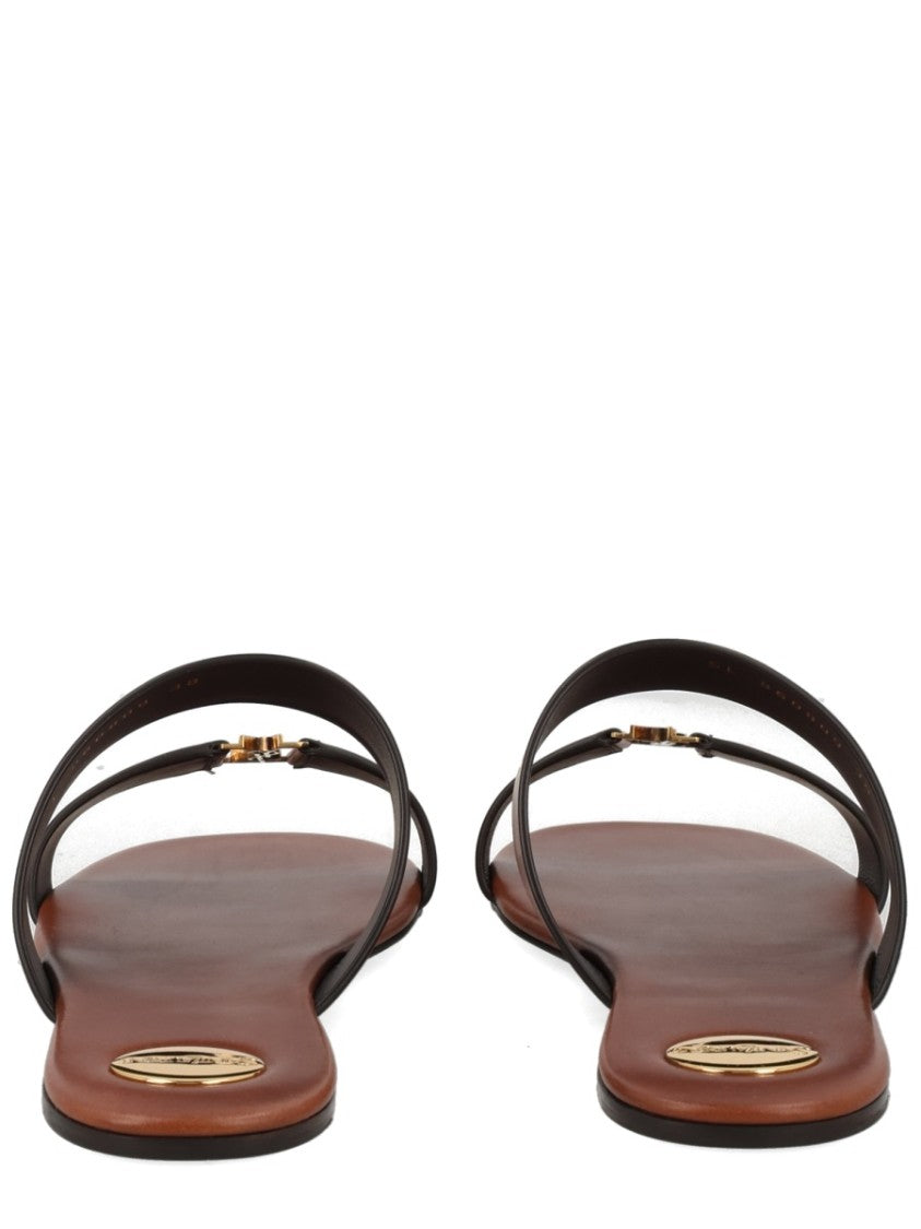Saint Laurent Babylone Minimalist Leather Sandals