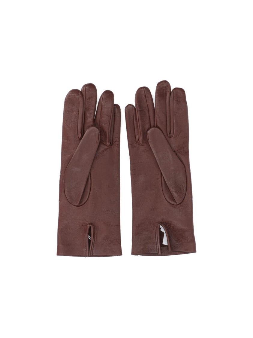 Maison Margiela Brown Leather Gloves