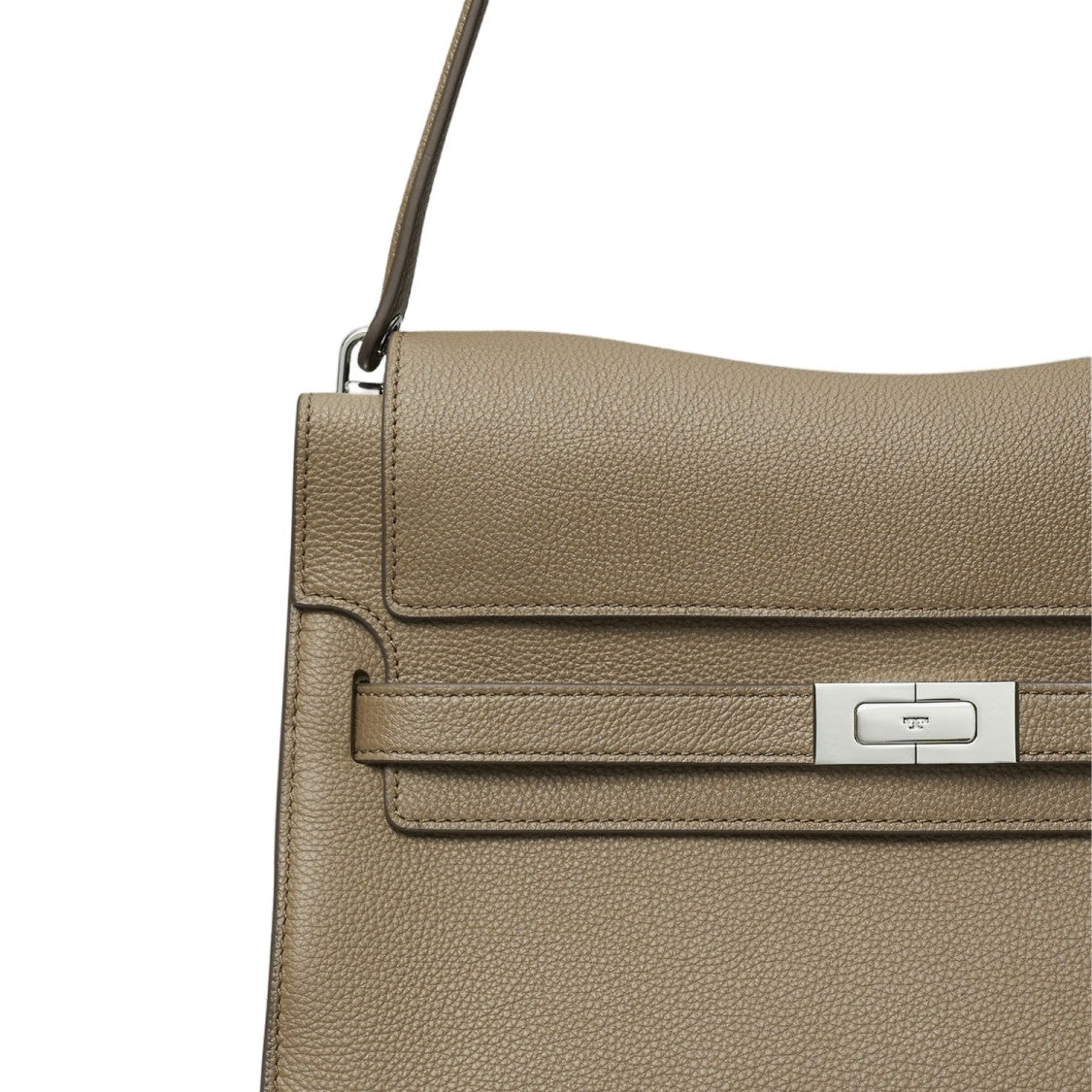 Tory Burch Grained Leather Handbag With Top Handle